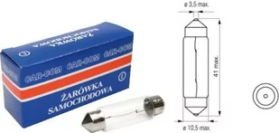 Żarówka Samochodowa 24V 10W Sv8.5  11X41 do Auta 10szt. - Żarówki samochodowe - miniaturka - grafika 1
