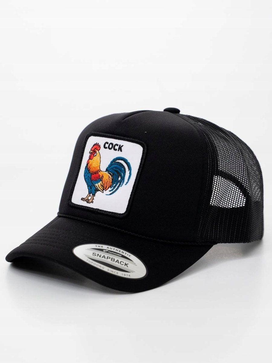 Czapka Z Daszkiem Trucker Czarna Z Kogutem Mystars Cock Męska Damska Modna