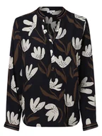 Bluzki damskie - Lund - Bluzka damska, niebieski|wielokolorowy - miniaturka - grafika 1