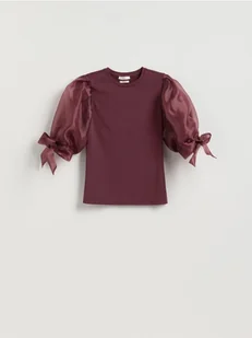 Reserved - Bluzka z modalem - bordowy - Bluzki damskie - miniaturka - grafika 1