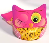 Kołdry i poduszki dla dzieci - Poduszka przytulanka 158 sowa sówka - miniaturka - grafika 1