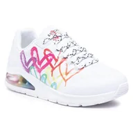 Buty trekkingowe damskie - Buty na co dzień damskie SKECHERS UNO 2 zdobienie w serca - miniaturka - grafika 1