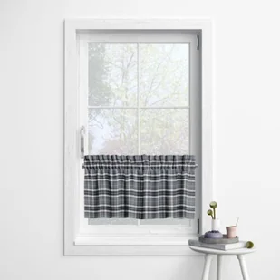 Zazdrostka CLASSIC wzór CL06 | szara krata z niebieskimi pasami 30 x 120 cm - Firany Zazdrostka CLASSIC wzór CL06 | szara krata z niebieskimi pasami 30 x 120 cm - Firany - miniaturka - grafika 1