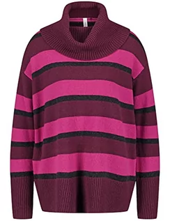 Swetry damskie - GERRY WEBER Edition Damski sweter 770550-44715, fioletowy/różowy/czerwony/pomarańczowy, w paski, 40 - grafika 1