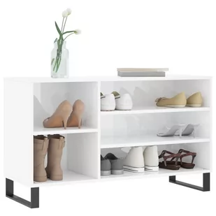 Szafka na buty, wysoki połysk, biała, 102x36x60 cm Lumarko! - Szafki na buty - miniaturka - grafika 4