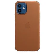 Etui i futerały do telefonów - Skórzane etui na telefon iPhone 12 Mini z MagSafe - Najwyższa jakość Naturalny brąz - miniaturka - grafika 1