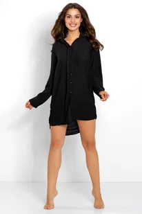 Koszula Bella Black Black, L/XL - Bielizna nocna - miniaturka - grafika 1