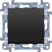 Klawisze i ramki - Przycisk bez piktogramu (moduł) 10AX, 250V~, zaciski śrubowe, czarny mat, SIMON10 - miniaturka - grafika 1