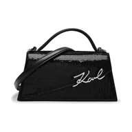 Torebki damskie - Karl Lagerfeld Kuferek k/signature z dodatkiem skóry - miniaturka - grafika 1