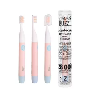 VITAMMY VITAMMY Buzz różowy Uniwersalna szczoteczka soniczna do zębów z 28 000 mikroruchów 2 programami szczotkowania - Szczoteczki do zębów dla dzieci - miniaturka - grafika 2