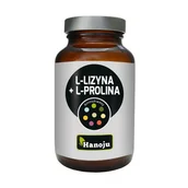 Aminokwasy - Hanoju L-lizyna + L-prolina, 90 kapsułek - miniaturka - grafika 1
