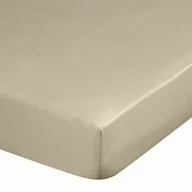 Prześcieradła - Wysokie prześcieradło satynowe z gumką beżowe 140x200+30cm - miniaturka - grafika 1