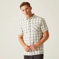 Koszule męskie - Regatta Męska koszula z krótkim rękawem Mindano VIII Srebrny, Cotton, Rozmiar: M - miniaturka - grafika 1