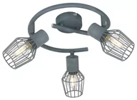 Lampy sufitowe - Candellux SPIRALA 3X40W E14 SZARY METAL - miniaturka - grafika 1