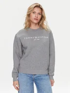 Bluzy damskie - Tommy Hilfiger Bluza Logo WW0WW39791 Szary Regular Fit - miniaturka - grafika 1