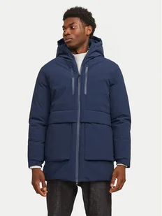 Jack&Jones Parka Charlie 12267141 Granatowy Regular Fit - Kurtki męskie - miniaturka - grafika 1