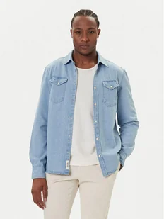 Mustang Koszula jeansowa Duver 1016950 Niebieski Regular Fit - Koszule męskie - miniaturka - grafika 1