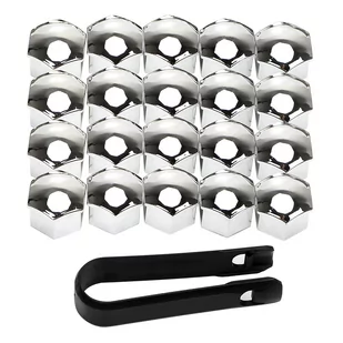 20X Nakładki Na Śruby Felg Nasadki Chromowane 21Mm - Akcesoria motoryzacyjne - miniaturka - grafika 1