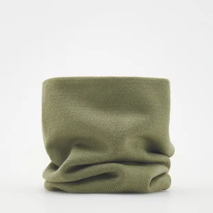 Reserved - Dzianinowy komin z wiskozą - Zielony - Czapki dla dzieci - miniaturka - grafika 1