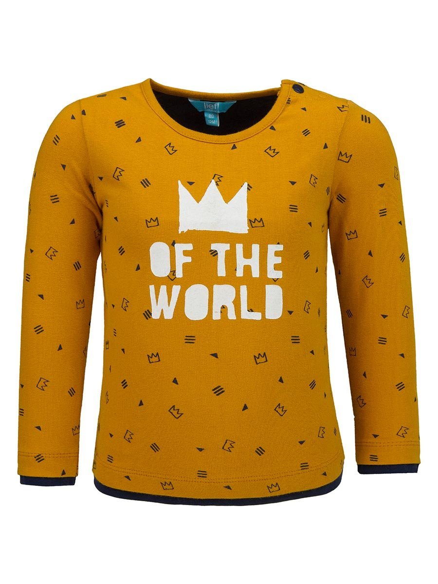 Chłopięca bluzka z długim rękawem pomarańczowa Lief r.128