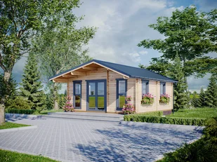 Drewniany domek parterowy BOLIG 35m2 - Nordenwood - Altany ogrodowe - miniaturka - grafika 1