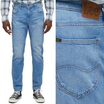 Lee Austin Tapered Union City Worn DżINS klasyczne spodnie jeansowe W34 L30