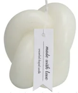 Świece - Koopman, Świeca Kłębek 8x6,5x8,5 cm, biała, 170g - miniaturka - grafika 1