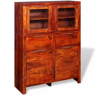 Kredensy - vidaXL Kredens z drewna sheesham 100 x 35 140 cm - miniaturka - grafika 1
