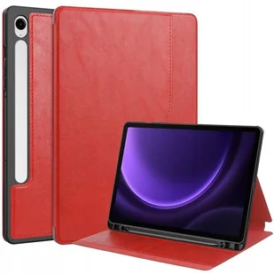 ETUI LEATHER CASE PEN do Samsung Galaxy Tab S9 Tab S9 FE 11 10.9 czerwone Case Obudowa Pokrowiec Futerał - Etui do tabletów - miniaturka - grafika 1