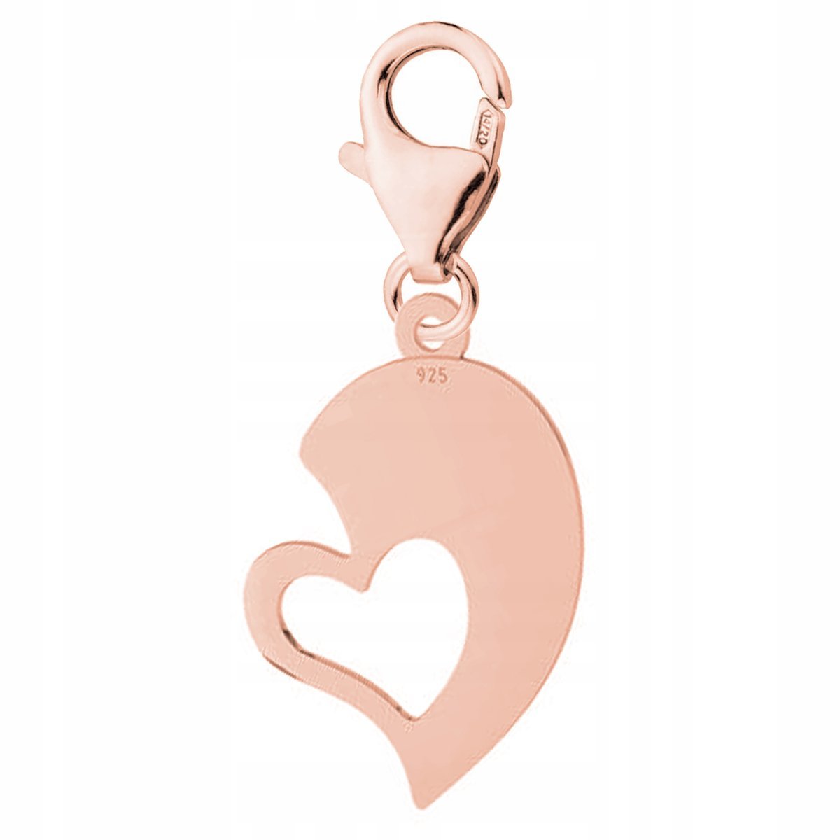 Zawieszka Pozłacana Połówka Serca Serce Love Heart Serduszko SREBRO 925