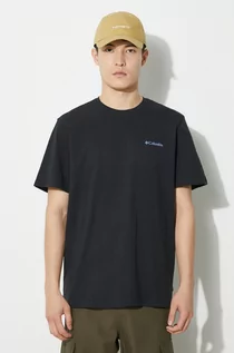 Koszulki męskie - Columbia t-shirt bawełniany Explorers Canyon kolor czarny wzorzysty 2036451 - grafika 1