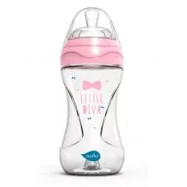 Nuvita Butelka szklana antykolkowa różowa 240 ml - Butelki dla niemowląt - miniaturka - grafika 1