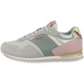 Trampki damskie - Pepe Jeans Damskie trampki LONDON PRINT W, szare (jasnoszary, MARL), 40 EU, Szary Jasnoszary Marl, 7 UK - miniaturka - grafika 1