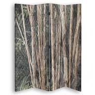 Parawany - Parawan pokojowy FEEBY, Bambusowe łodygi w brązie, Dwustronny PIN 110x170cm 3-częściowy - miniaturka - grafika 1