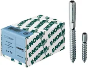 Śruby i nakrętki - Śruby dwugwintowe Torx 15 ocynk M6x50mm 100szt E-NORMpro - miniaturka - grafika 1