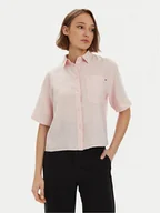 Koszule damskie - Tommy Hilfiger Koszula WW0WW41392 Różowy Relaxed Fit - miniaturka - grafika 1