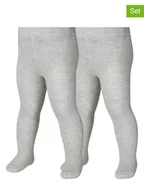 Rajstopy dziecięce - Playshoes Rajstopy (2 pary) w kolorze szarym - miniaturka - grafika 1