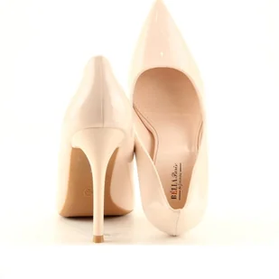 Damskie Szpilki Czółenka Bella Paris Mhd 103-8 Beżowe Lakierowane - Czółenka - miniaturka - grafika 1