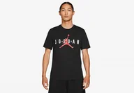 Koszulki męskie - Nike Air Jordan Wordmark Tee Black - miniaturka - grafika 1