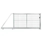 Ogrodzenia - Naterial Brama przesuwna Modus 3x1.7 m lewa srebrna - miniaturka - grafika 1