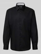 Koszule męskie - Koszula biznesowa o kroju comfort fit z listwą guzikową - miniaturka - grafika 1