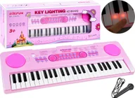 Instrumenty muzyczne dla dzieci - Jokomisiada Keyboard organy z podświetlanymi klawiszami IN0151 - miniaturka - grafika 1