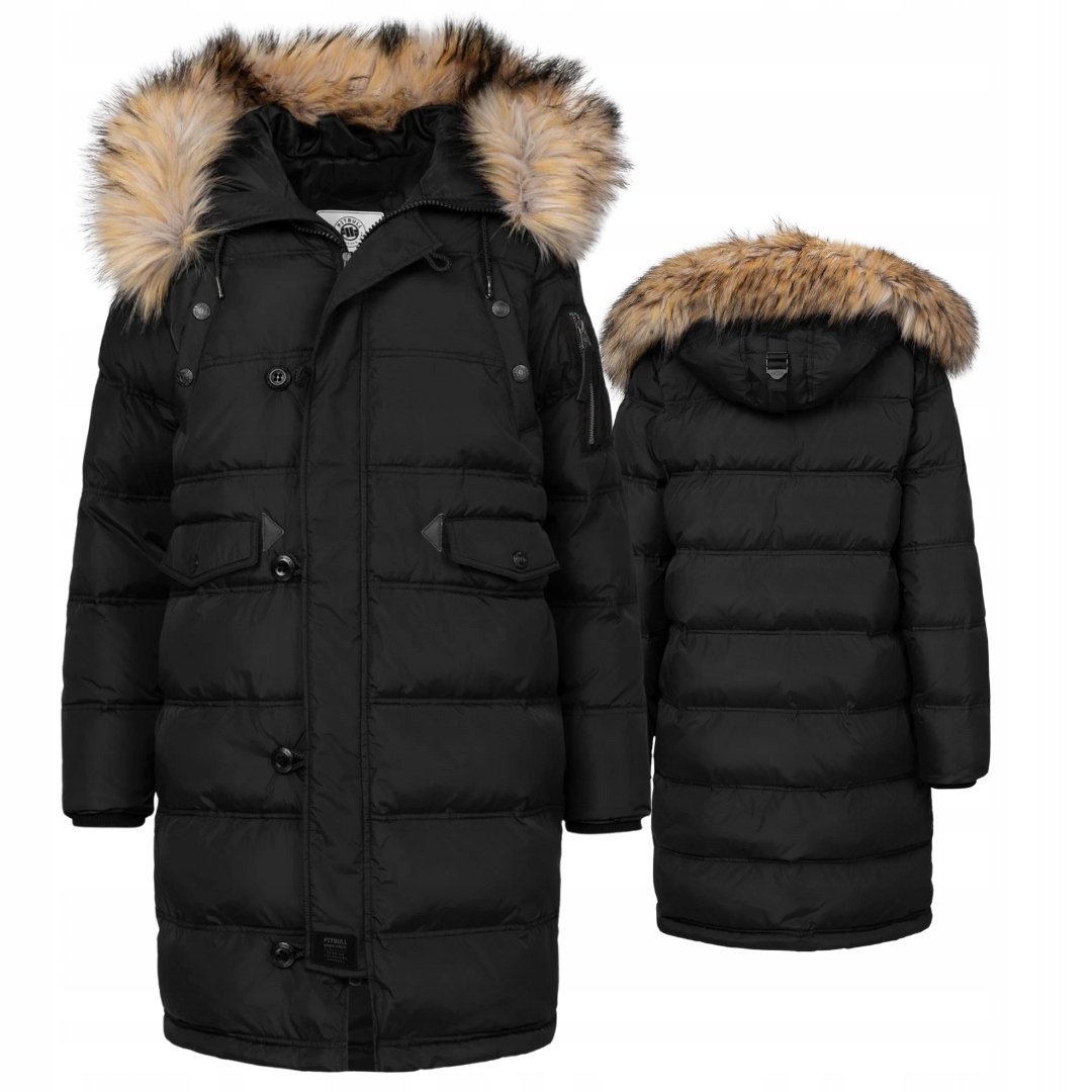 PITBULL WEST COAST KURTKA DAMSKA ZIMOWA Z KAPTUREM PARKA QUEENSTON BLACK S
