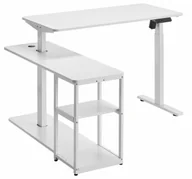 Biurka - Ergonomiczne białe narożne biurko elektryczne Bivva - miniaturka - grafika 1