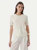Koszulki i topy damskie - Patrizia Pepe T-Shirt 2M4542/J419-W417 Kremowy Regular Fit - miniaturka - grafika 1