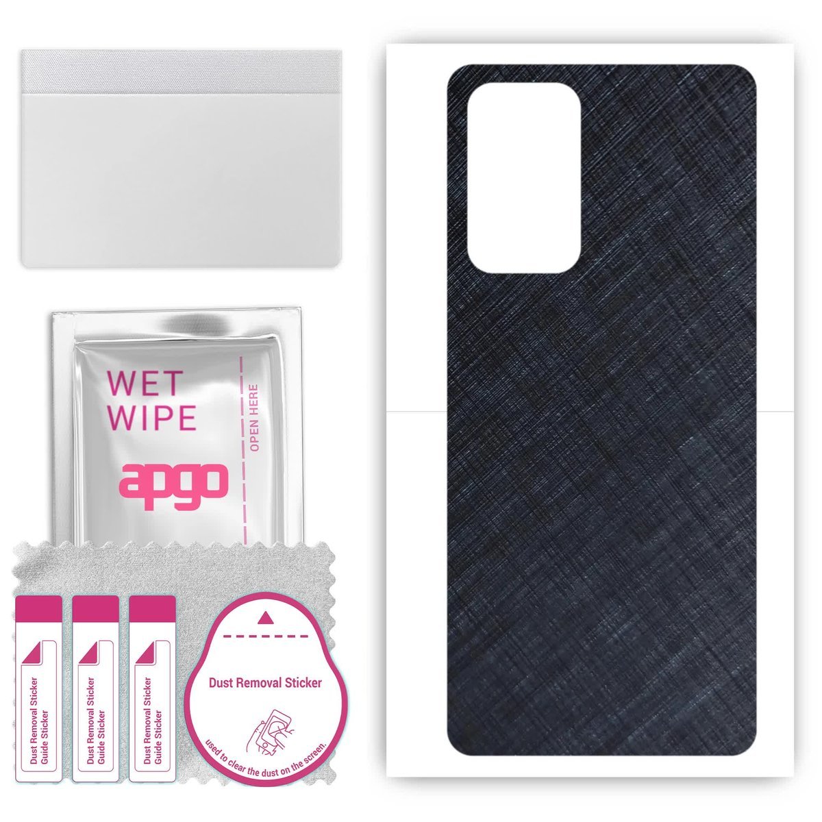 Folia naklejka skórka strukturalna na TYŁ do Samsung Galaxy A33 5G - Tytan Niebieski - apgo SKINS