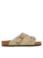 Klapki i japonki męskie - Birkenstock Klapki Zürich 50461 Brązowy - miniaturka - grafika 1