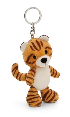 NICI 61851 breloczek tygrys, wierny towarzysz do plecaka lub torby, zawieszka do kluczy dla małych i dużych, 10 cm, brązowy