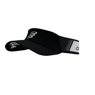 Czapki i chusty sportowe damskie - COMPRESSPORT Daszek biegowy VISOR ULTRALIGHT black/white - grafika 1