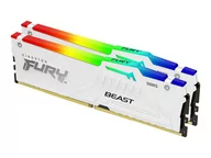 Pamięci RAM - KINGSTON FURY Beast 32GB DIMM 6000MT/s DDR5 CL36 Kit of 2 White RGB EXPO - miniaturka - grafika 1